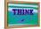 Think, Purple and Green-null-Framed Stretched Canvas