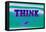 Think, Purple and Green-null-Framed Stretched Canvas