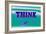 Think, Purple and Green-null-Framed Art Print