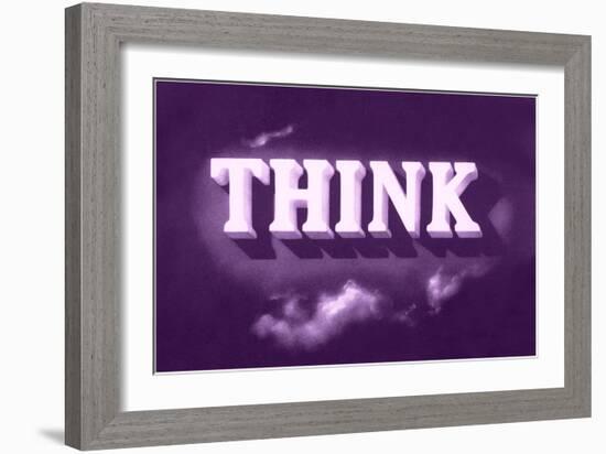 Think, Purple-null-Framed Art Print