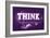 Think, Purple-null-Framed Art Print