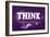 Think, Purple-null-Framed Art Print