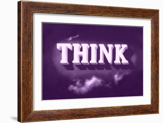 Think, Purple-null-Framed Art Print