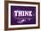 Think, Purple-null-Framed Art Print