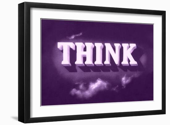 Think, Purple-null-Framed Art Print