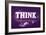 Think, Purple-null-Framed Art Print