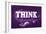 Think, Purple-null-Framed Art Print