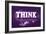 Think, Purple-null-Framed Art Print