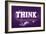 Think, Purple-null-Framed Art Print