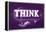 Think, Purple-null-Framed Stretched Canvas