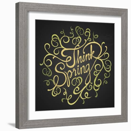 Think Spring - Quotes on Floristic Circle-ONiONAstudio-Framed Art Print