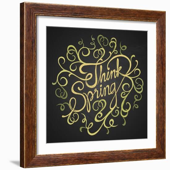 Think Spring - Quotes on Floristic Circle-ONiONAstudio-Framed Art Print