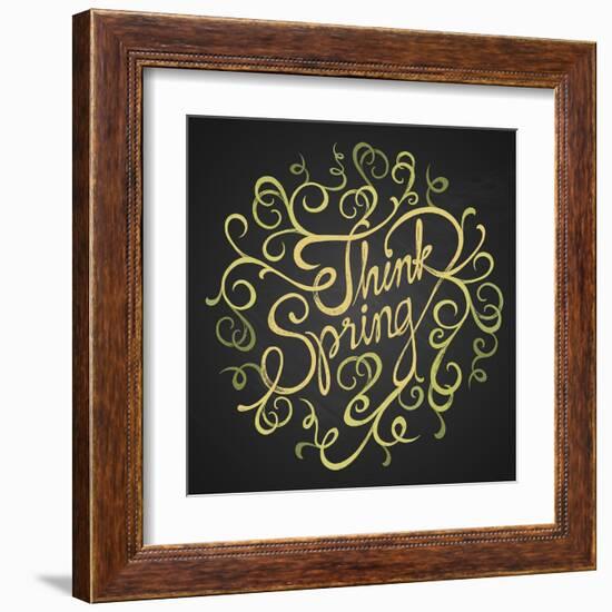 Think Spring - Quotes on Floristic Circle-ONiONAstudio-Framed Art Print