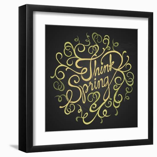 Think Spring - Quotes on Floristic Circle-ONiONAstudio-Framed Art Print