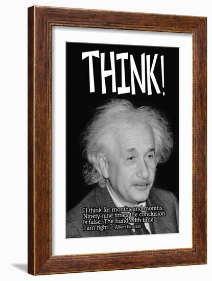 Think-null-Framed Art Print