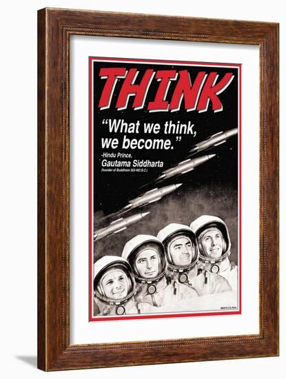 Think-null-Framed Art Print