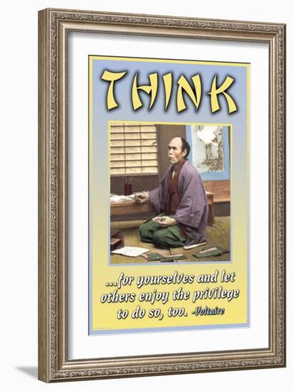 Think-null-Framed Art Print