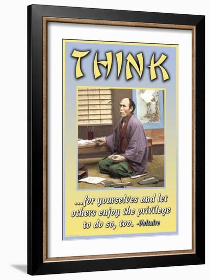 Think-null-Framed Art Print