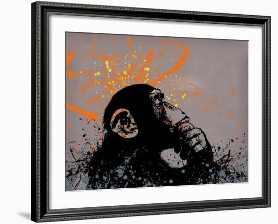 Thinker Monkey-The Graffiti Collection-Framed Giclee Print