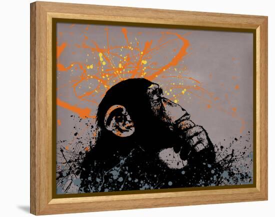 Thinker Monkey-The Graffiti Collection-Framed Premier Image Canvas