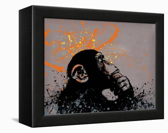 Thinker Monkey-The Graffiti Collection-Framed Premier Image Canvas