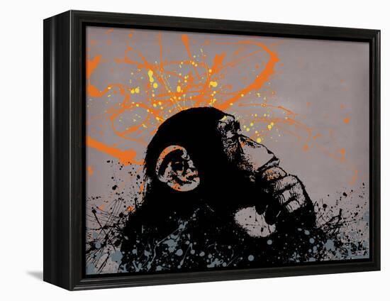 Thinker Monkey-The Graffiti Collection-Framed Premier Image Canvas