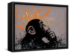 Thinker Monkey-Banksy-Framed Premier Image Canvas