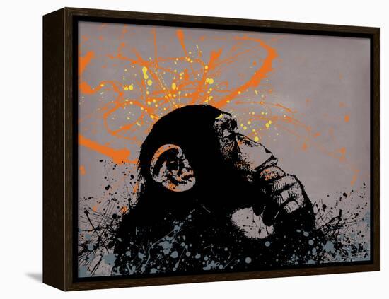 Thinker Monkey-The Graffiti Collection-Framed Premier Image Canvas