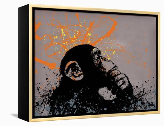 Thinker Monkey-The Graffiti Collection-Framed Premier Image Canvas