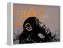 Thinker Monkey-Banksy-Framed Premier Image Canvas