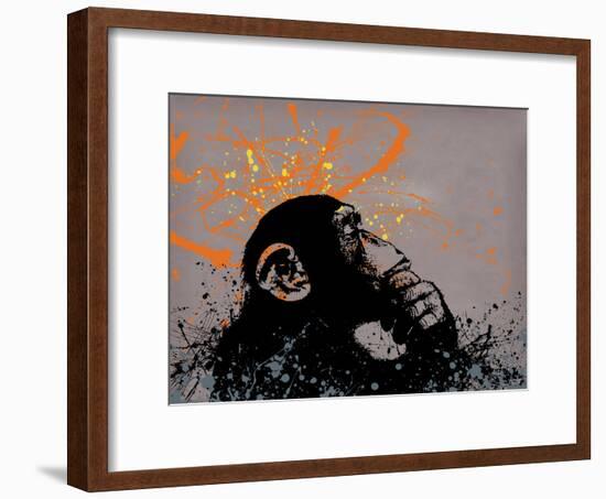 Thinker Monkey-The Graffiti Collection-Framed Premium Giclee Print