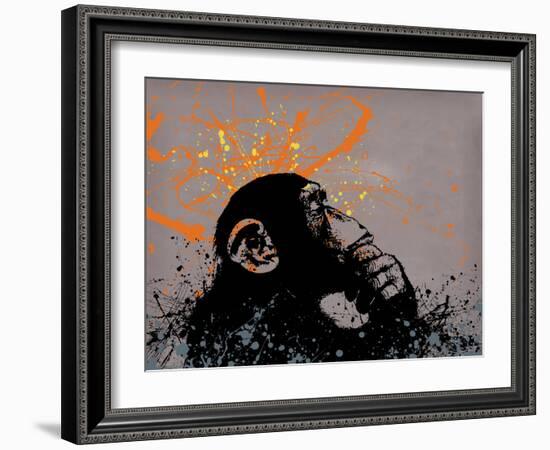 Thinker Monkey-The Graffiti Collection-Framed Premium Giclee Print