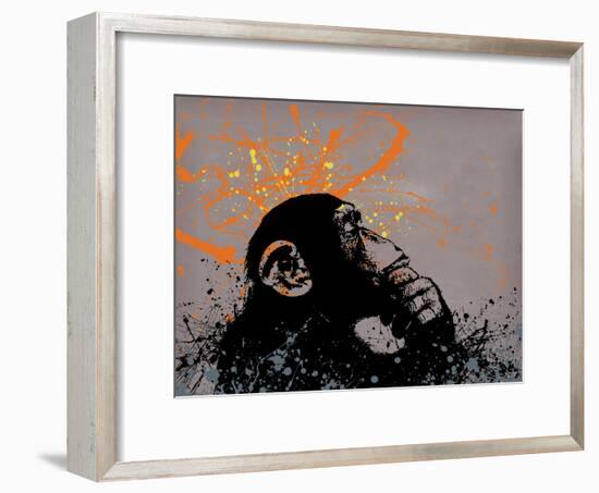 Thinker Monkey-The Graffiti Collection-Framed Premium Giclee Print