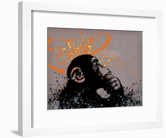 Thinker Monkey-The Graffiti Collection-Framed Giclee Print