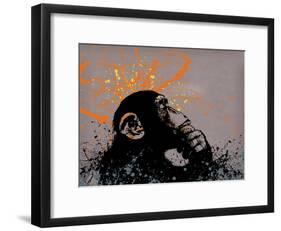 Thinker Monkey-Banksy-Framed Giclee Print