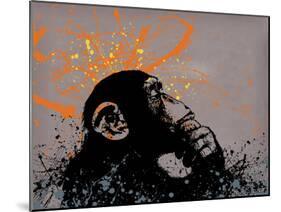 Thinker Monkey-Banksy-Mounted Giclee Print