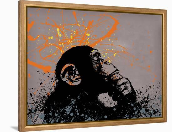 Thinker Monkey-The Graffiti Collection-Framed Premier Image Canvas