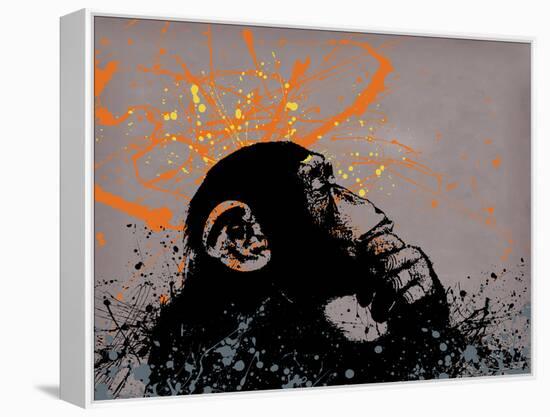 Thinker Monkey-The Graffiti Collection-Framed Premier Image Canvas