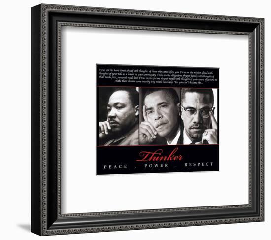 Thinker (Trio): Peace, Power, Respect-null-Framed Art Print