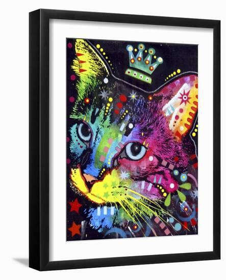 Thinking Cat Crowned-Dean Russo-Framed Giclee Print