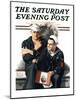 "Thinking of the Girl Back Home" Saturday Evening Post Cover, January 18,1919-Norman Rockwell-Mounted Giclee Print