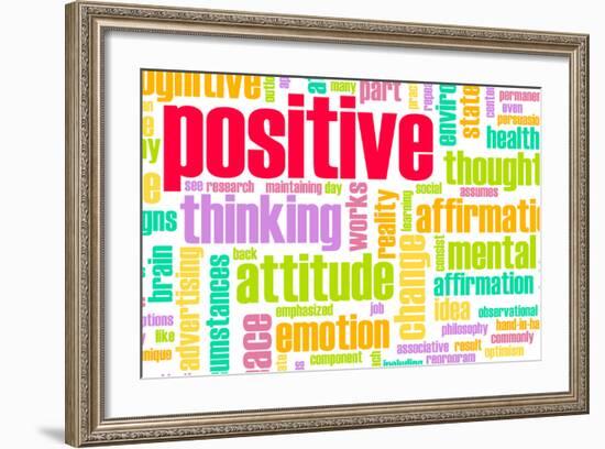 Thinking Positive As An Attitude Abstract Concept-kentoh-Framed Art Print