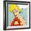 Thinking Woman in Retro Comics Style-Heizel-Framed Premium Giclee Print