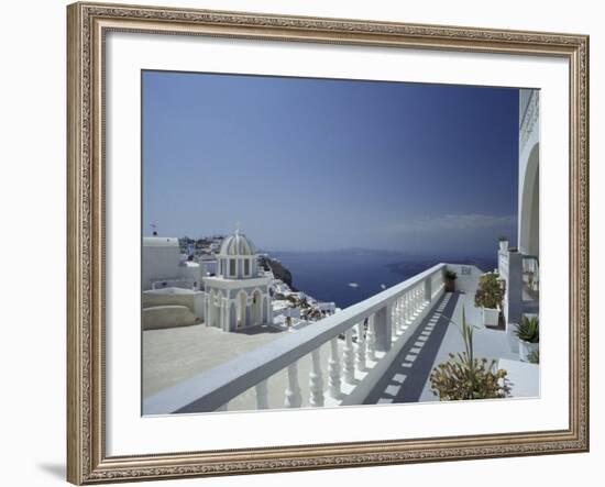 Thira and the Caldera, Santorini, Cyclades Islands, Greece-Michele Molinari-Framed Photographic Print