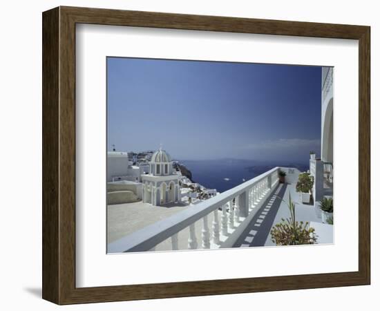 Thira and the Caldera, Santorini, Cyclades Islands, Greece-Michele Molinari-Framed Photographic Print