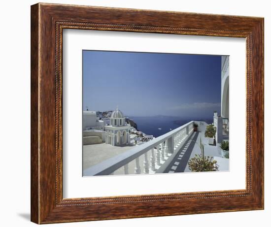 Thira and the Caldera, Santorini, Cyclades Islands, Greece-Michele Molinari-Framed Photographic Print