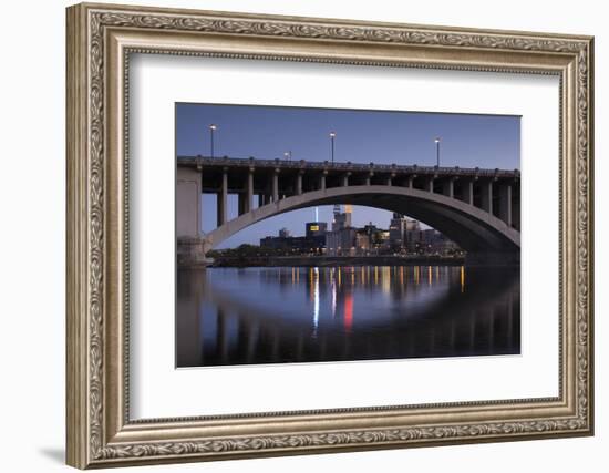 Third Ave, Bridge and Mill City, Stpaul, Minneapolis, Minnesota, USA-Walter Bibikow-Framed Photographic Print