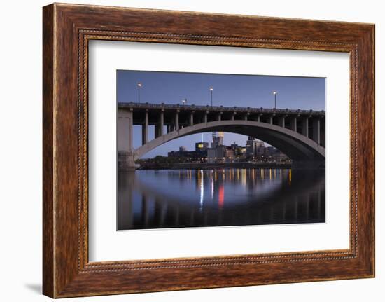 Third Ave, Bridge and Mill City, Stpaul, Minneapolis, Minnesota, USA-Walter Bibikow-Framed Photographic Print