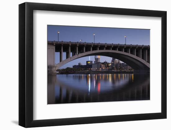 Third Ave, Bridge and Mill City, Stpaul, Minneapolis, Minnesota, USA-Walter Bibikow-Framed Photographic Print