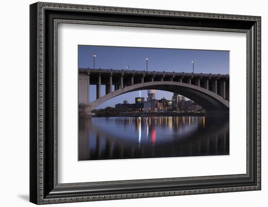 Third Ave, Bridge and Mill City, Stpaul, Minneapolis, Minnesota, USA-Walter Bibikow-Framed Photographic Print